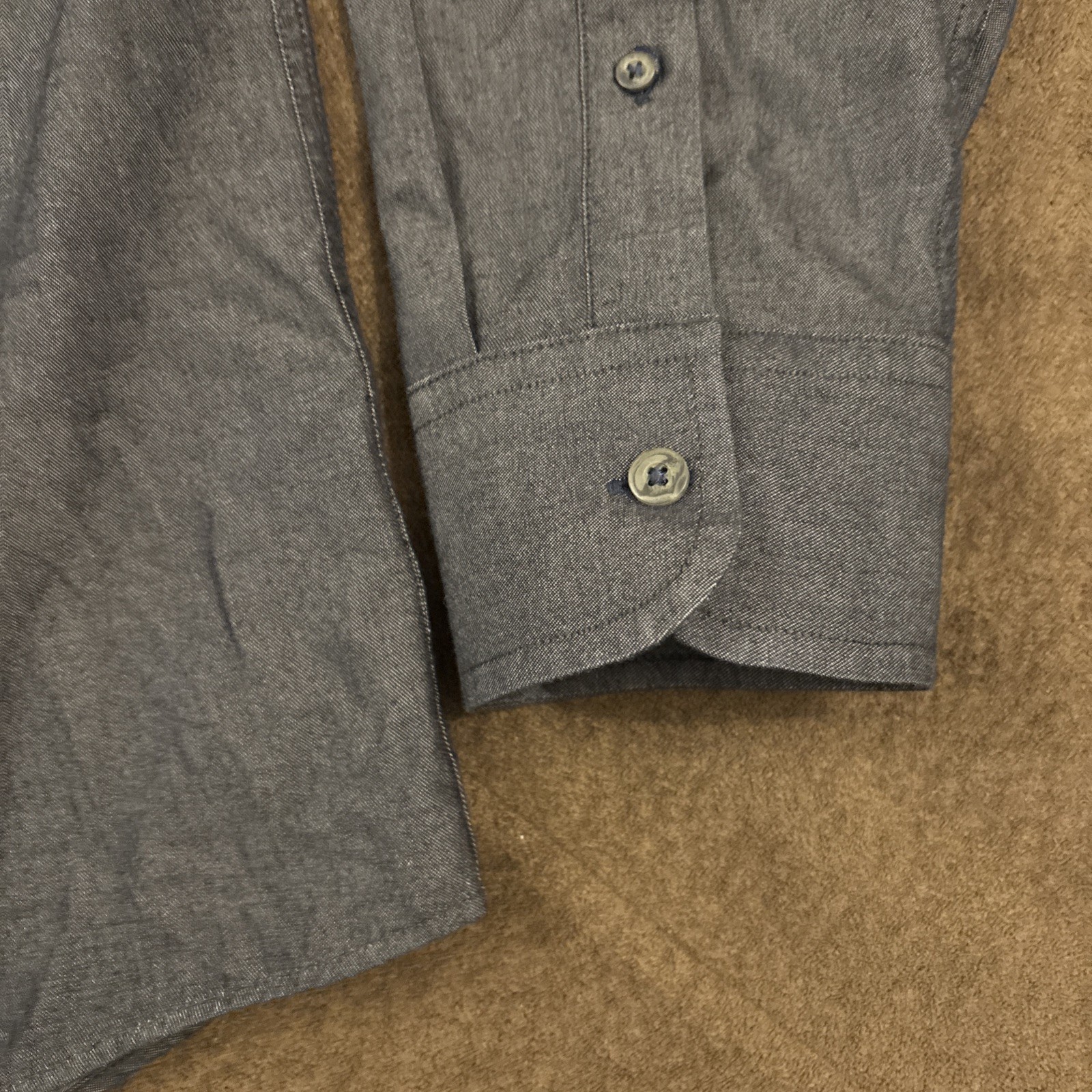 UNTUCKit Mens Charcoal Gray Solid Button Down Shi… - image 4