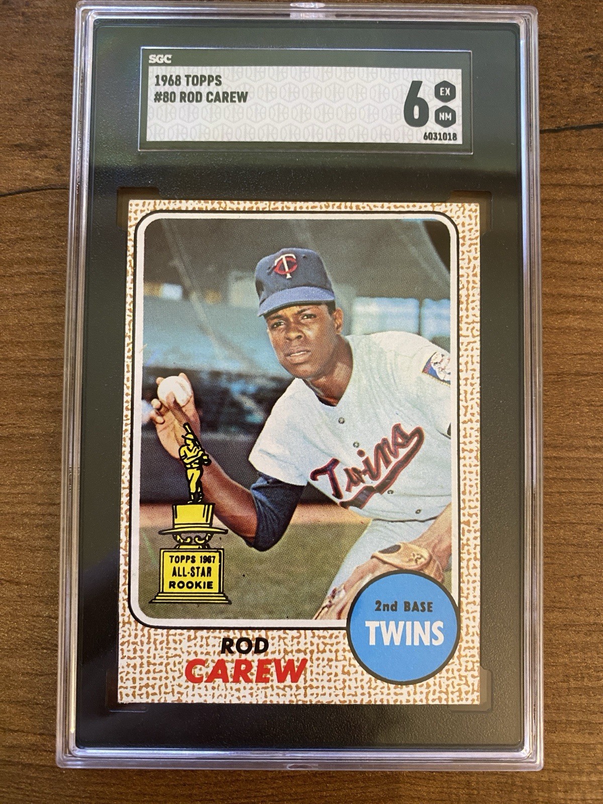 1968 Topps #80 Rod Carew SGC 6 EX-MT