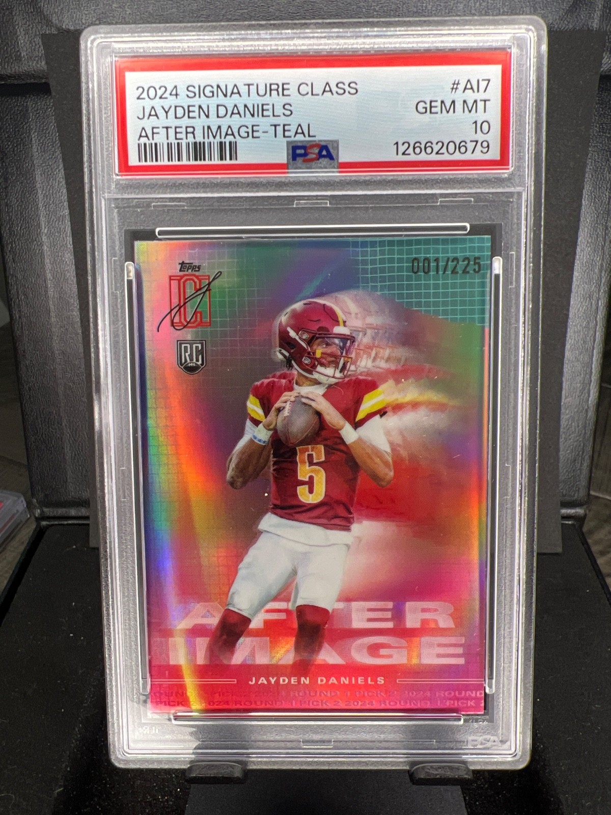 Jayden Daniels Topps Signature Class After Image #AI7 Teal