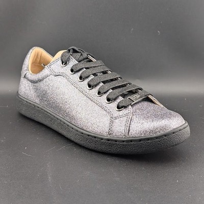 UGG Milo Glitter Sneakers Women s Size 9 Gunmetal Gray Black Low Top