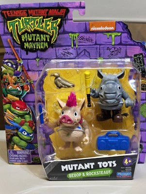 TMNT Mutant Mayhem Mutant Tots Bebop & Rocksteady 2-Pack Figures Playmates 2024