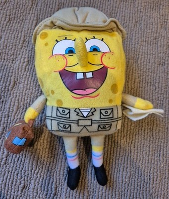 NICKELODEON 2014 SPONGEBOB SQUAREPANTS 9'' NANCO PLUSH TOY WITH MAP & CASE 