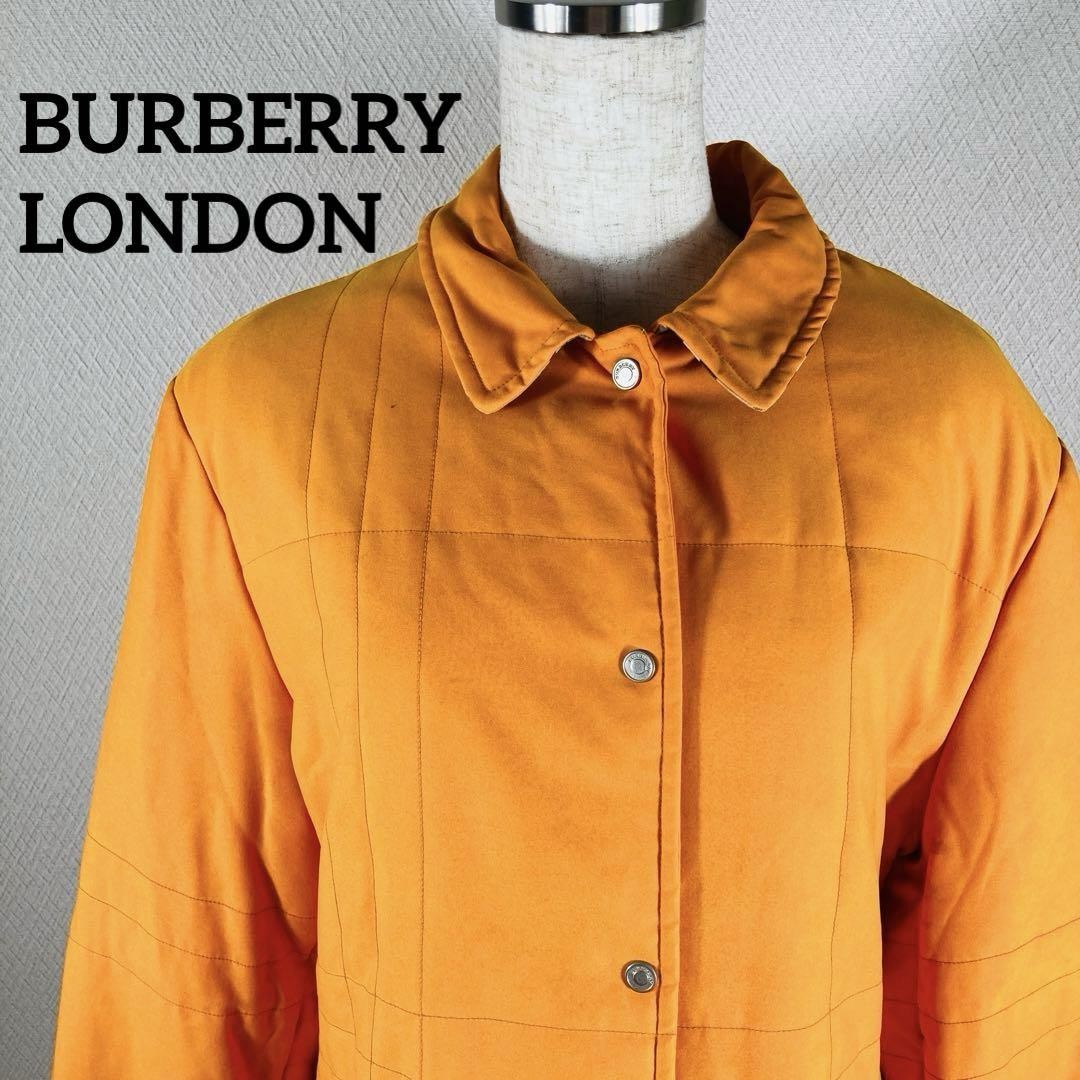Burberry London orange quilted puffer jacket for men