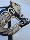 Authentic Hand Painted Leather Venetian Masquerade Mask From Italy Venezia
