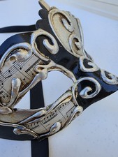 Authentic Hand Painted Leather Venetian Masquerade Mask From Italy Venezia