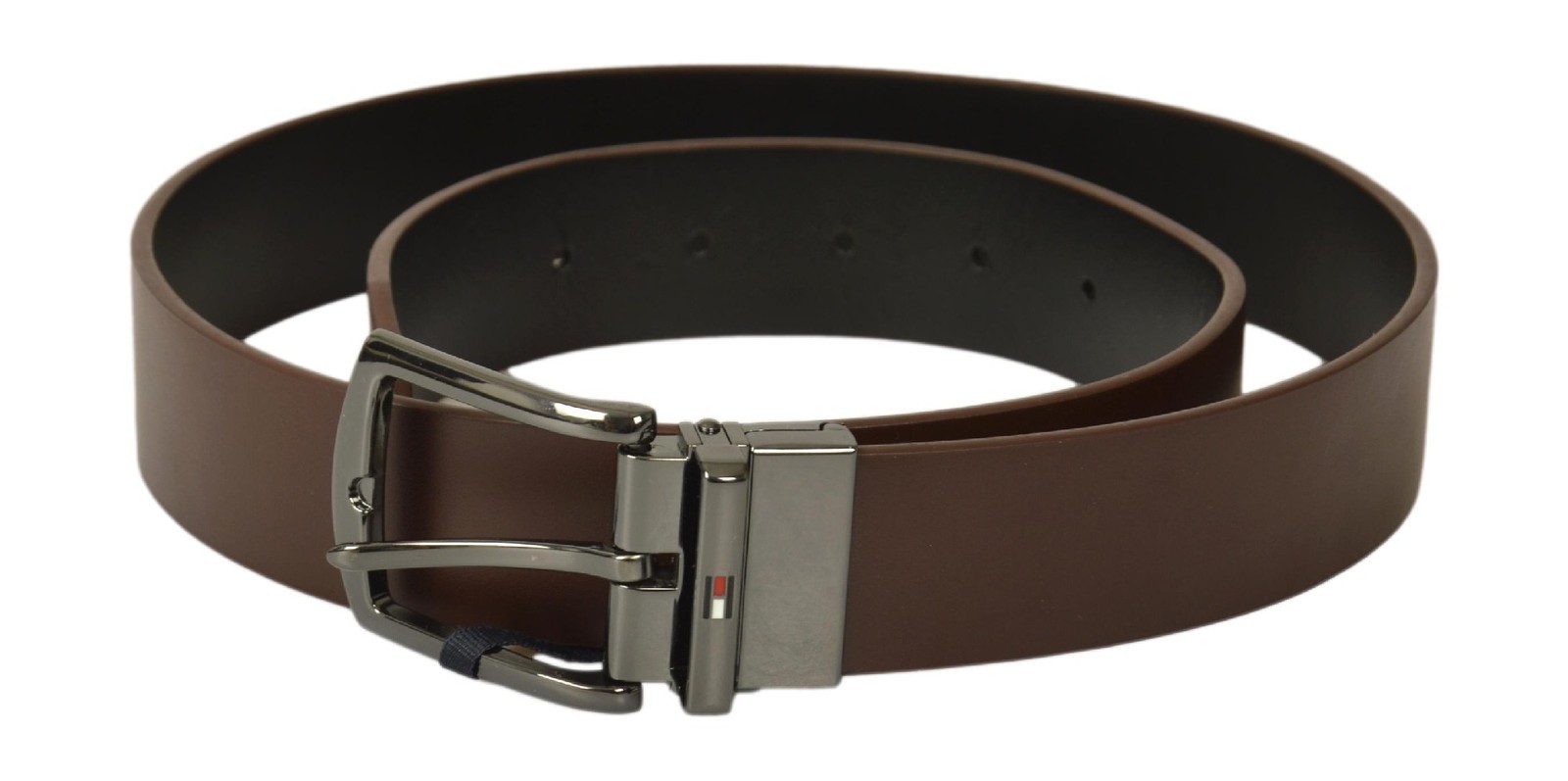 TOMMY HILFIGER Herren-Ledergrtel wendbar und verstellbar Hhe 35 cm Chromsc 16390₽
