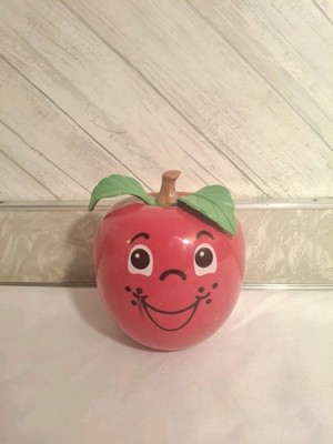 FISHER PRICE Happy Apple 1972 Short Stem Roly Poly Vintage Chime Children's Toy 