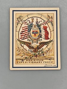 WW1 1918 American Expeditionary Forces In France US ARMY YMCA Easter Postcard