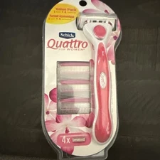 Schick Quattro for Women Razor + 4 Cartridges - Value Pack - New