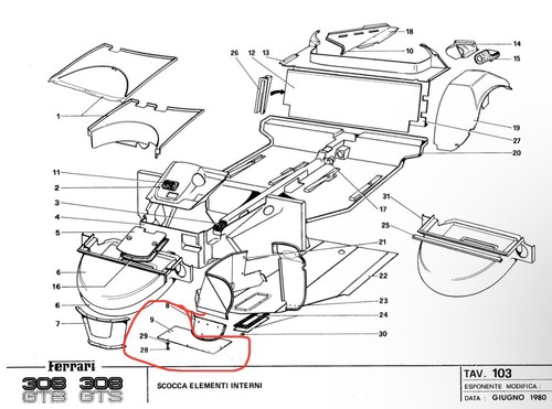FERRARI 208 308 328 Carter Sotto Scocca 60059706 - Foto 3 di 3