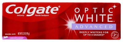 Colgate Optic White Advanced Toothpaste Oxygenating White 3.2 Oz