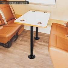 29" 2Pcs RV Table Base Mount Aluminum Alloy RV Table Leg w/ Mounting Hardware