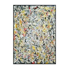 Framed Canvas Giclee Print Art White Light by Jackson Pollock Home Office Decor