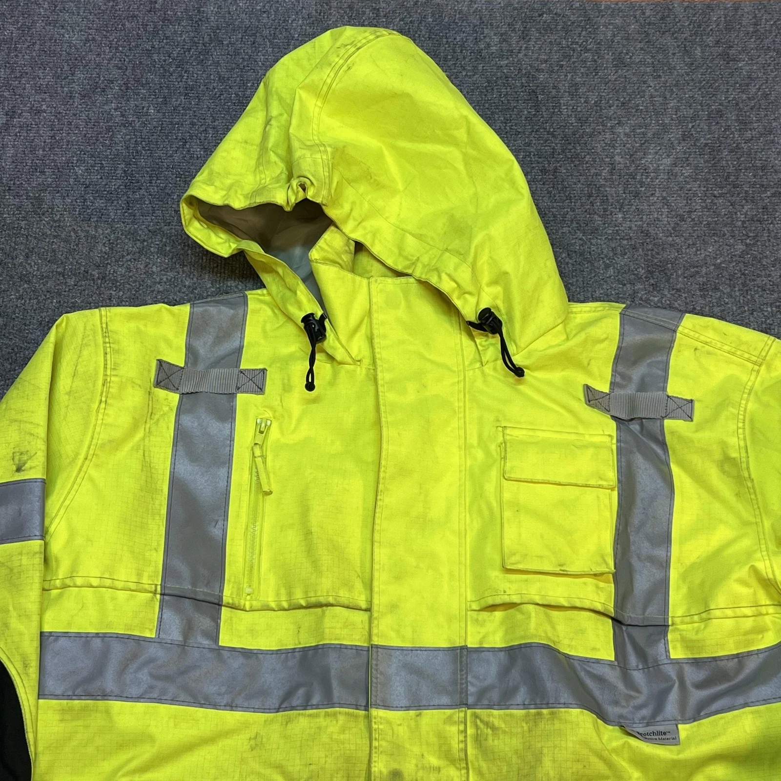 Radians Jacket Mens XL Yellow Hi Vis Hooded Insulated Reflective RW32-3Z1Y image 4