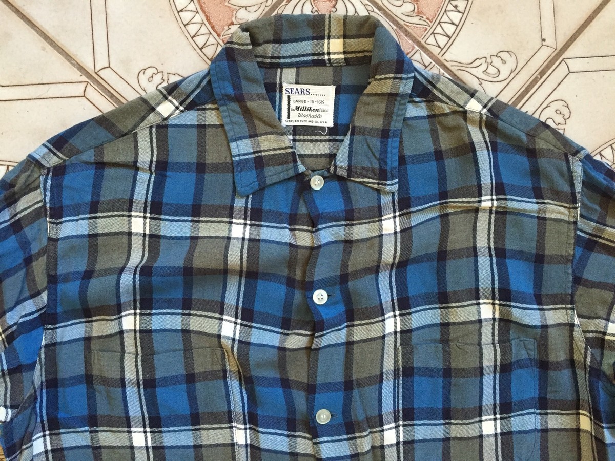 トップス 1950's SEARS L/S SHADOW PLAID FLANNEL 1950's SEARS L/S SHADOW PLAID FLANNEL - メルカリ