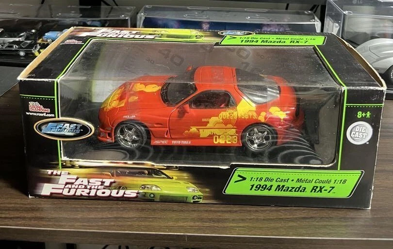 【希少】FAST&FURIOUS MAZDA RX-7 1/18 1/18 Peako Mazda Veilside RX7 Frotune 7 Fast and Furious Orange