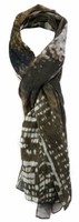 Tigertie Schal In Braun Blau Dunkelbraun Grau Beige Gemustert - Gr. 180 X 100 Cm