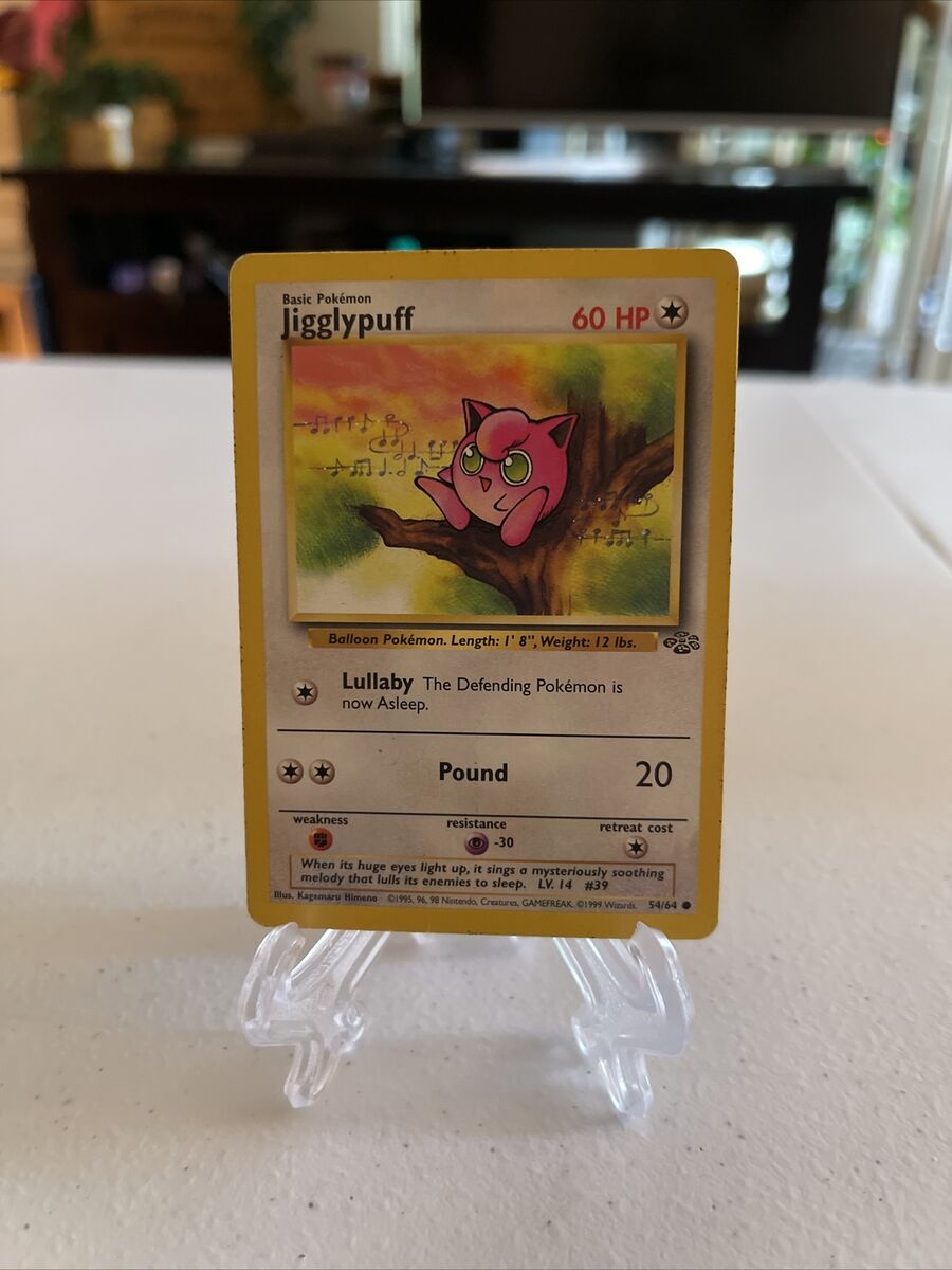 RARE Jigglypuff Pokémon Card, 1995, 54/64, EXCELLENT RARE Jigglypuff Pokémon Card, 1995, 54/64, EXCELLENT