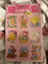 Vintage EUREKA Stickers Easter Stickers Bunny Chick Spring 4 Sheets New Pack