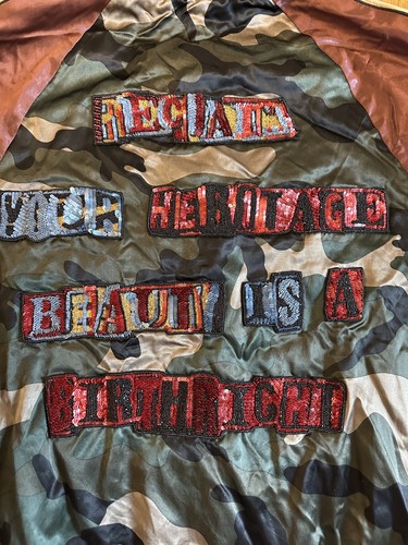 Chaqueta Bomber Valentino Garavani Jamie Reid Beauty Is A Birthright Talla 40 Grande - Imagen 13 de 14