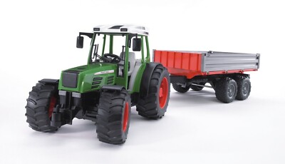 New Bruder Fendt 209 S.Tractor With Trailer Farming Vehicle 02104