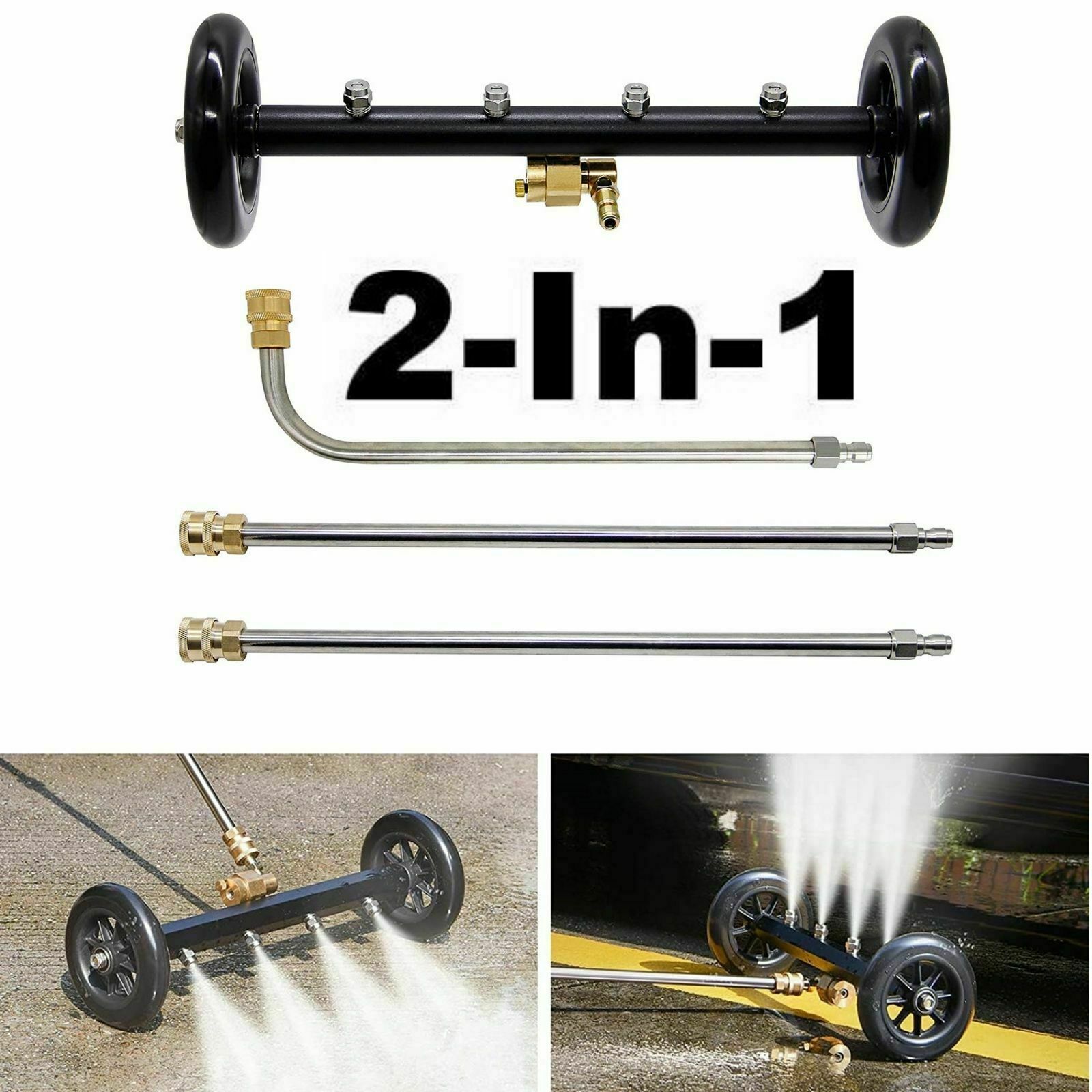 Pressure Washer Undercarriage Cleaner 16 Inch Surface 4000PSI Car