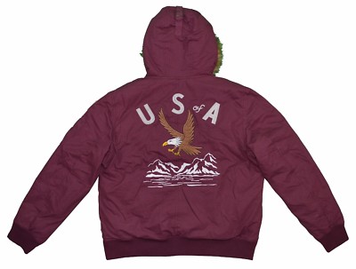 Veste GAP Femme Patchée - Fausse Fourrure - Pygargue USA - Marron XL - Neuf Avec étiquettes