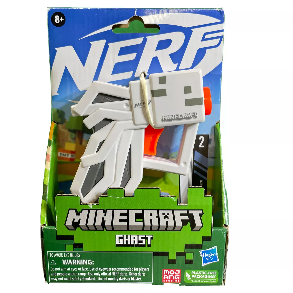 Nerf Minecraft Ender Dragon Blaster and 12 Nerf Elite Foam Darts - Nerf