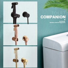 Bathroom Bidet Faucet Wall Mount Toilet Sprayer Mixer Hand Held Shower Taps