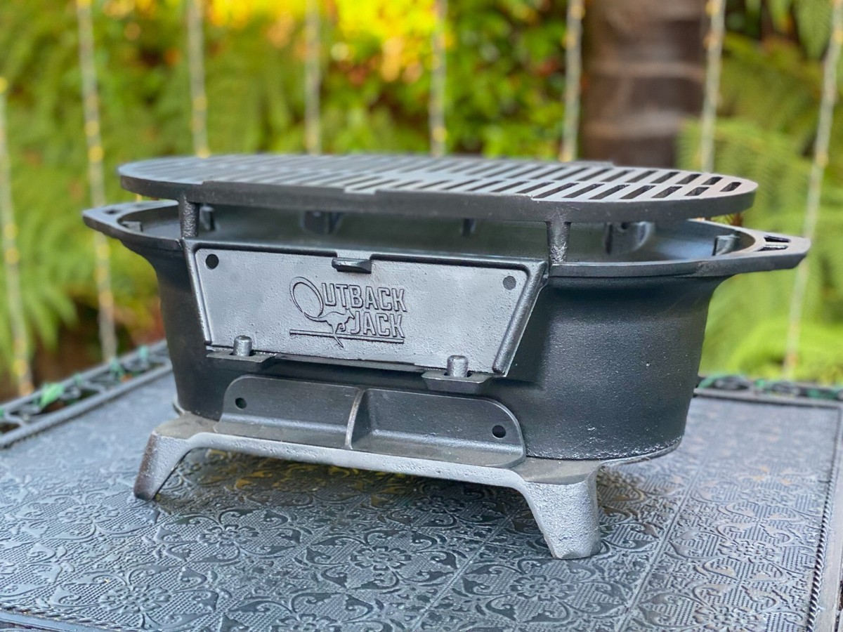 Outback Jack Wrought Iron Bbq Grill Portable Charcoal Lodge Logic