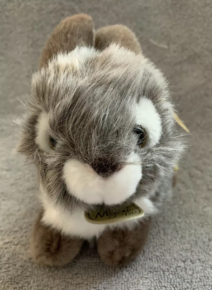 Peluche Miyoni Baby Bunny De Aurora World - Color Gris, Tamaño 4.5 Pulgadas, Suave Y Realista