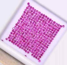 30 CT Natural Pink Sapphire Round Cut 4mm 100 pcs Lot Loose Gemstone H04