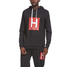 Tommy Hilfiger Men's Box H Logo Sleep Hoodie Lightweight Loungewear 09T4083