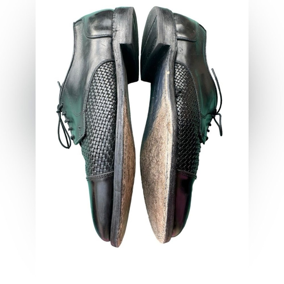 Allen Edmonds Lauderdale Woven Cap Dress Derby Leather Shoes  display picture 1
