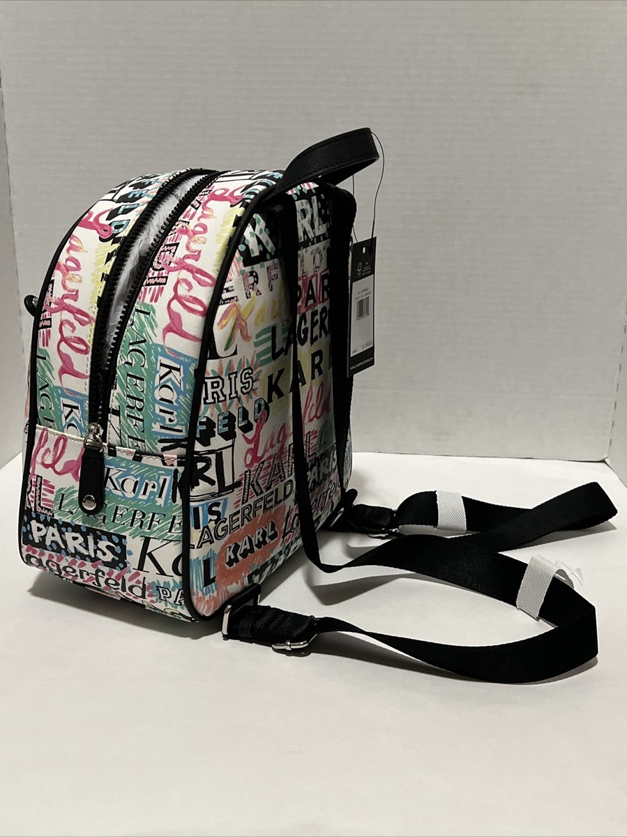 New Karl Lagerfeld Paris Medium Backpack Karl Pastel Multi  display picture 3