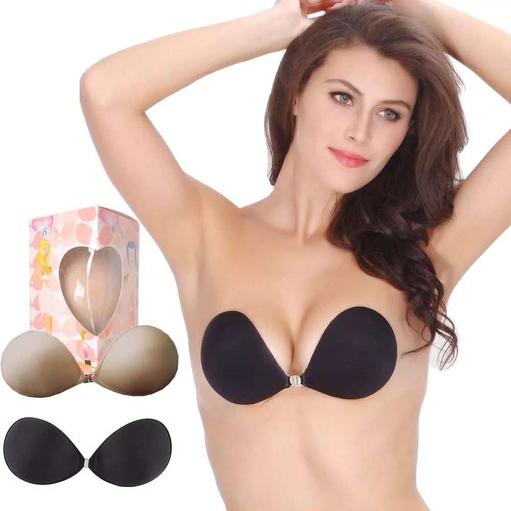 Push Up Self Adhesive Strapless Backless Cotton Silicone Stick On