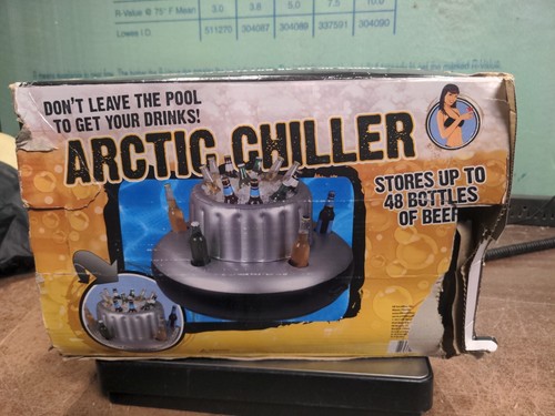 Arctic Chiller Inflatable Pool Floating Party Cooler Unused - Holds 48 Bottles