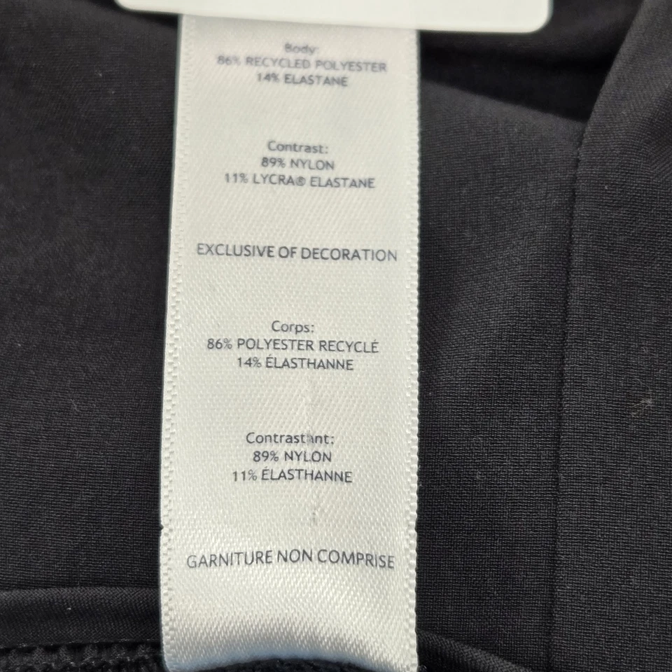 Camiseta sin mangas Ivivva para niñas 14 negra nailon poliéster ropa deportiva geométrica reciclada Foto 3 de 4