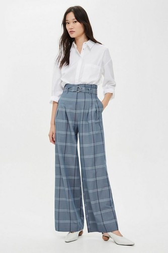 $95 NWT TOPSHOP Belted Wide Leg Trouser 