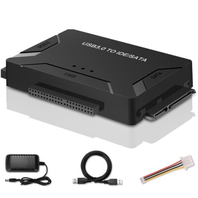 USB 3.0 to IDE/SATA Hard Disk Drive Adapter for 2.5'' 3.5'' HDD SSD Optical Drive