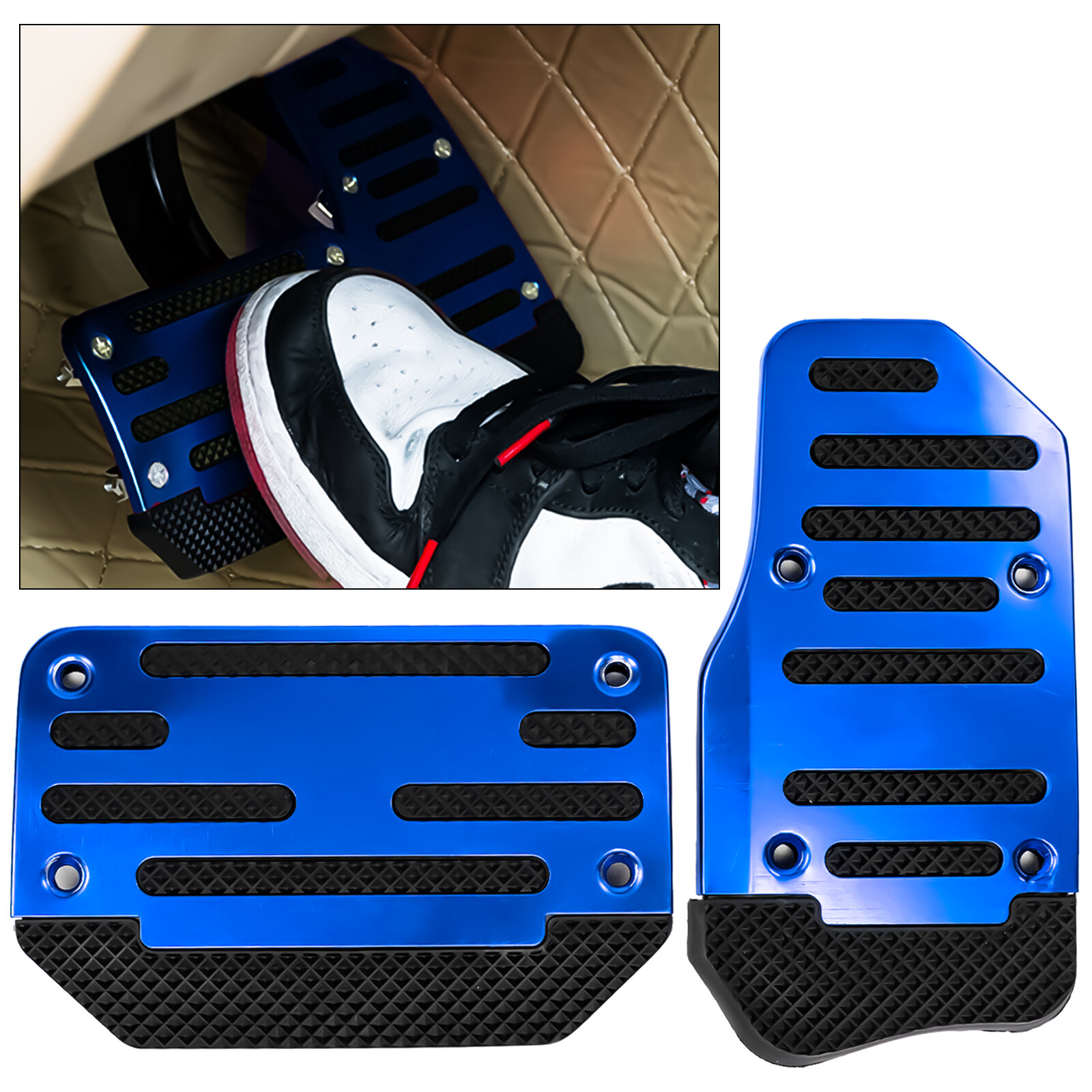 Non-Slip Blue Universal Auto Gas Brake Pedal Cover Car Accessory