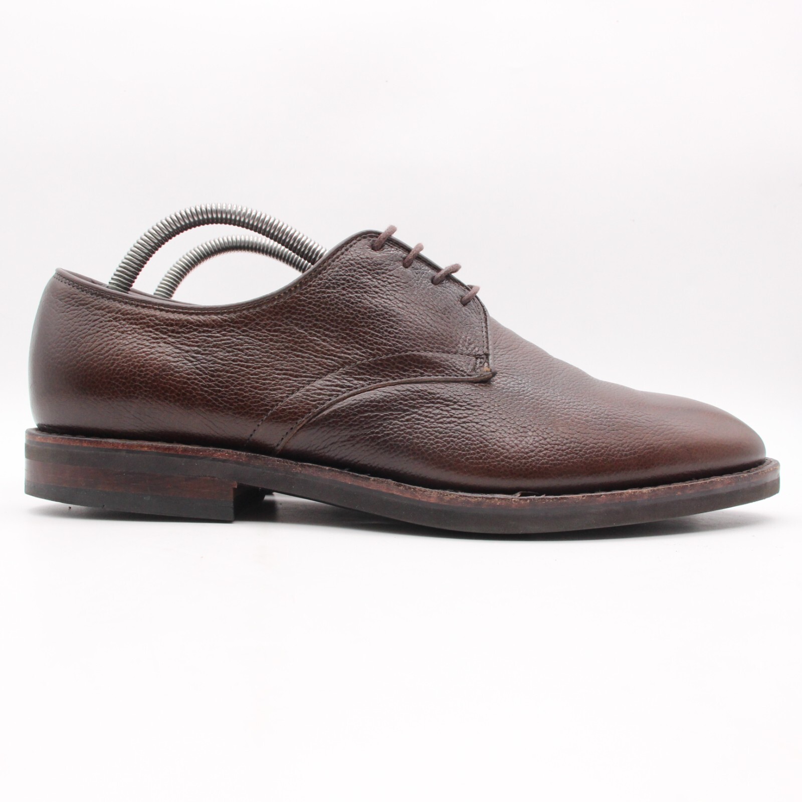 SAOLA Scarpe eleganti Allen Edmonds Nomad da uomo 10 Derby Oxford in pelle marrone ciottolato