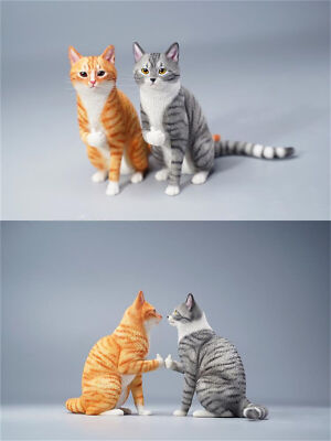 JXK 1/6 Thumb Up Cat Model Animal Collector Pet Decor Kids Toy Photo Props New