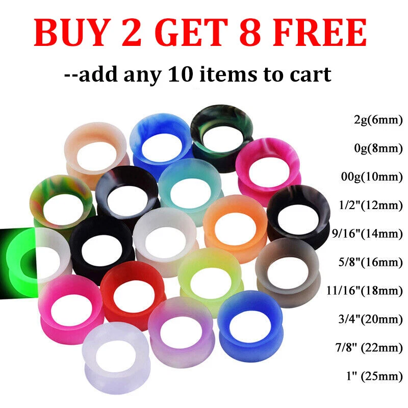 Double flared silicone best sale tunnels