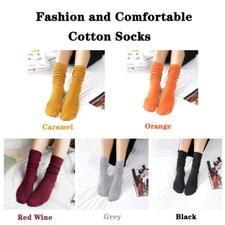 Unisex Fashion Soft Comfortable Cotton Socks Knitting Mid-tube Casual Stocking 