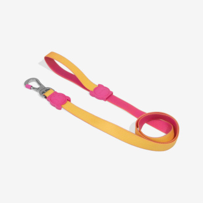 Zee.Dog NeoPro Lyra Pink & Yellow Dog Leash  Waterproof Resistant & Durable