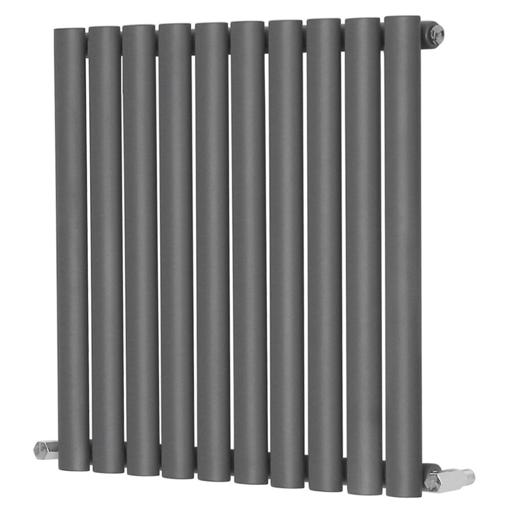 Designer Radiator Single Oval Column Rads Anthracite 600x590mm