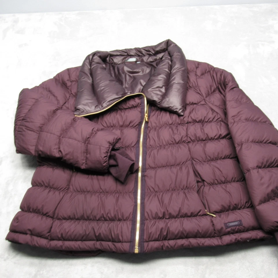 Athleta Jacket Womens 2X Purple 90% Down Thumbholes Quilted Puffer Full Zip - Image 2 of 4