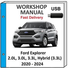 FORD EXPLORER 2020 2021 2022 2023 2024 SERVICE REPAIR WORKSHOP MANUAL USB