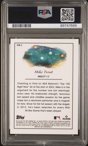 2023 TOPPS COSMIC CHROME STARS IN THE NIGHT #3 MIKE TROUT PSA 10 - 第 2/2 張圖片